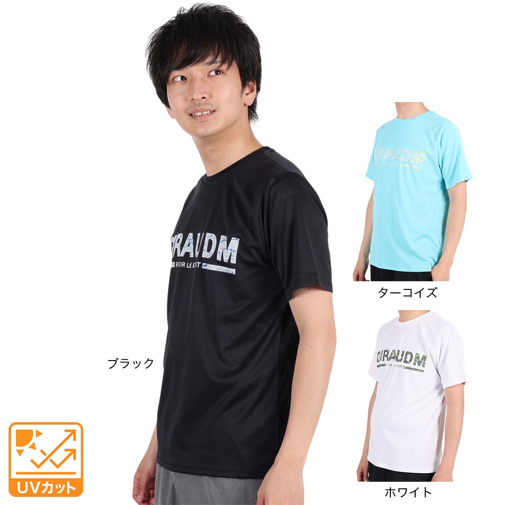 ジローム（GIRAUDM）（メンズ）半袖Tシャツ メンズ ドライプラスmesh プリント CT3S0012-TR863-GRES TQB