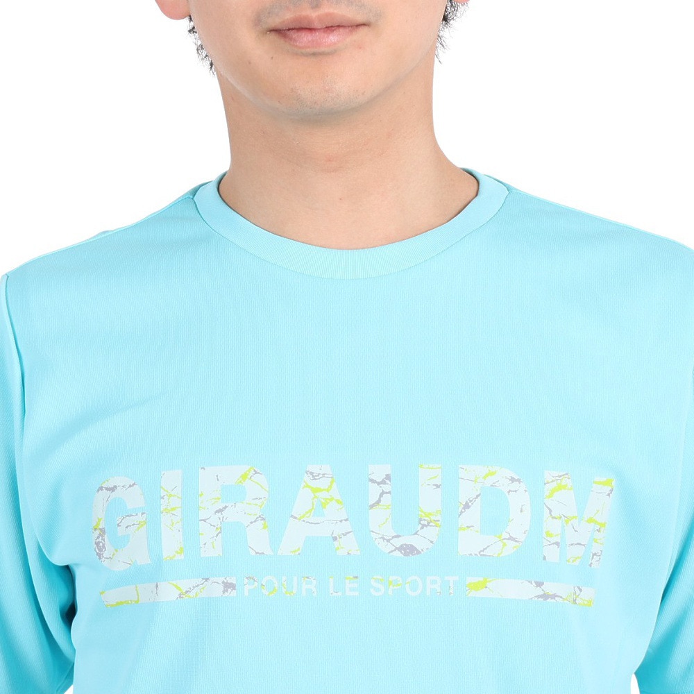ジローム（GIRAUDM）（メンズ）半袖Tシャツ メンズ ドライプラスmesh プリント CT3S0012-TR863-GRES TQB