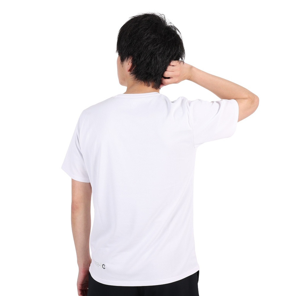 ジローム（GIRAUDM）（メンズ）半袖Tシャツ メンズ ドライプラスmesh プリント CT3S0012-TR863-GRES WHT