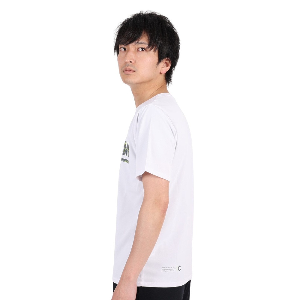 ジローム（GIRAUDM）（メンズ）半袖Tシャツ メンズ ドライプラスmesh プリント CT3S0012-TR863-GRES WHT