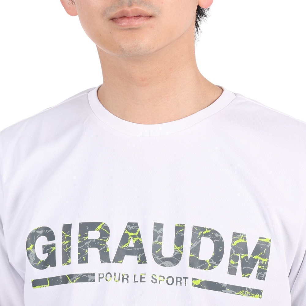 ジローム（GIRAUDM）（メンズ）半袖Tシャツ メンズ ドライプラスmesh プリント CT3S0012-TR863-GRES WHT