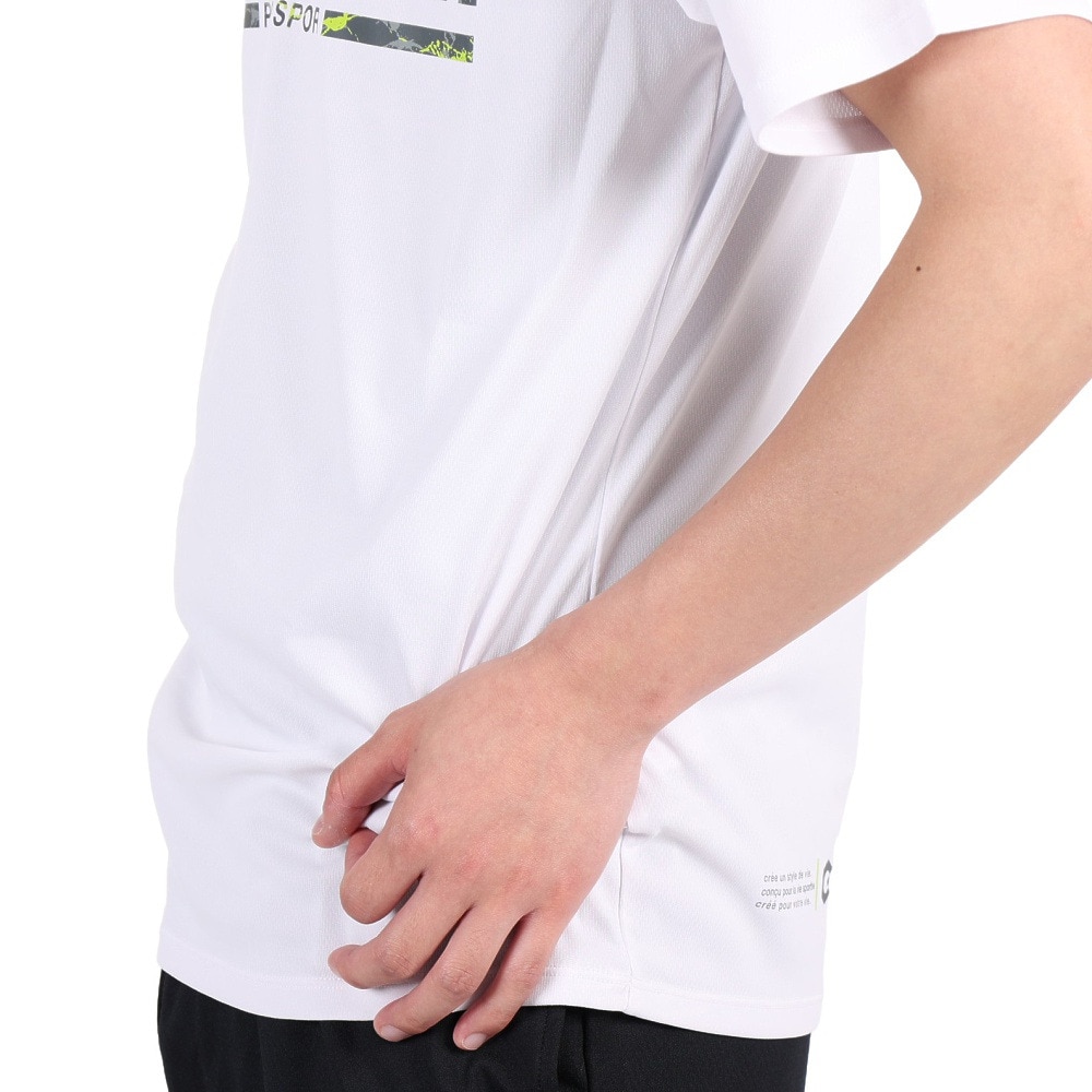 ジローム（GIRAUDM）（メンズ）半袖Tシャツ メンズ ドライプラスmesh プリント CT3S0012-TR863-GRES WHT
