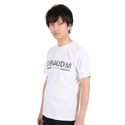 ジローム（GIRAUDM）（メンズ）半袖Tシャツ メンズ ドライプラスmesh プリント CT3S0012-TR863-GRES WHT