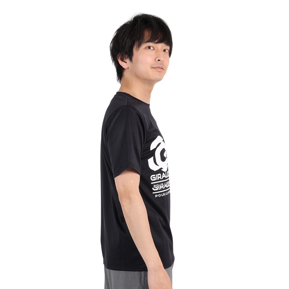 ジローム（GIRAUDM）（メンズ）半袖Tシャツ メンズ ドライプラスmesh プリント CT3S0013-TR863-GRES BLK