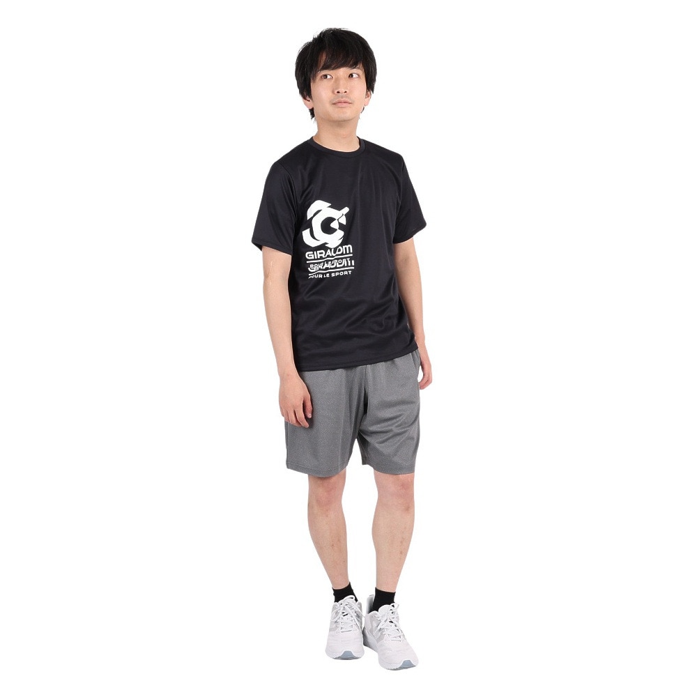 ジローム（GIRAUDM）（メンズ）半袖Tシャツ メンズ ドライプラスmesh プリント CT3S0013-TR863-GRES BLK
