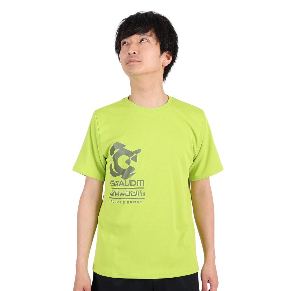 ジローム（GIRAUDM）（メンズ）半袖Tシャツ メンズ ドライプラスmesh プリント CT3S0013-TR863-GRES FGRN
