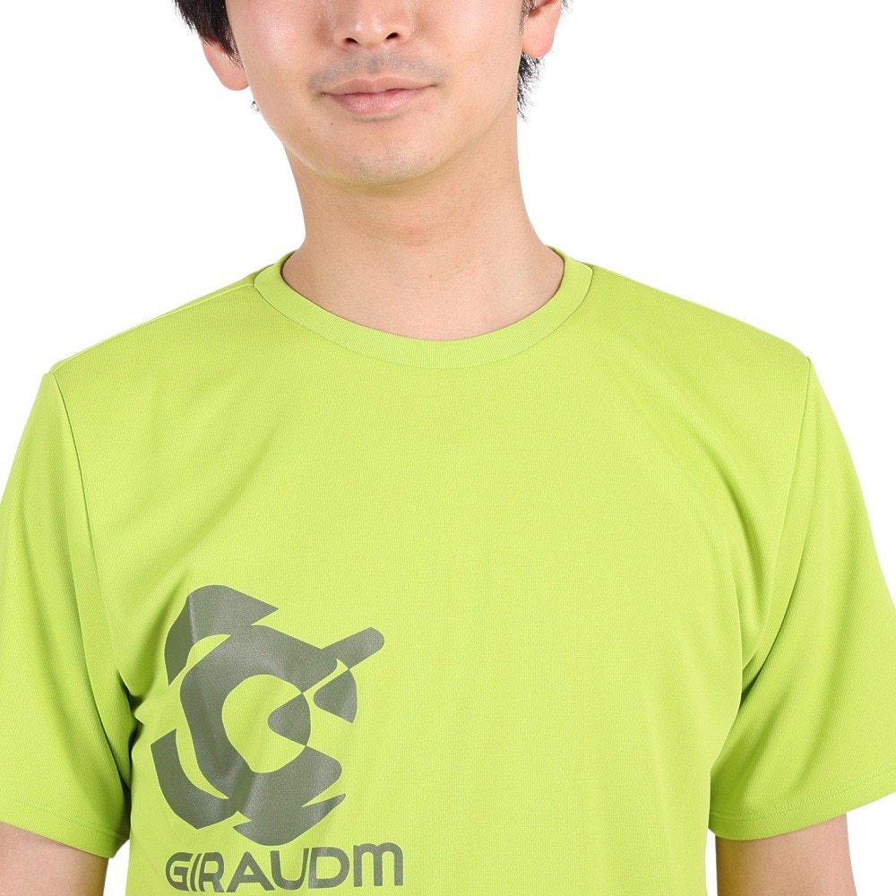 ジローム（GIRAUDM）（メンズ）半袖Tシャツ メンズ ドライプラスmesh プリント CT3S0013-TR863-GRES FGRN