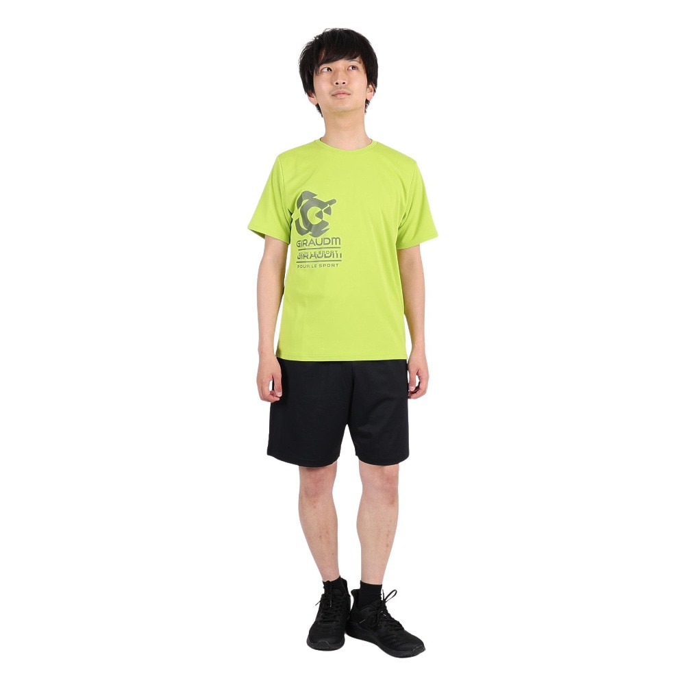 ジローム（GIRAUDM）（メンズ）半袖Tシャツ メンズ ドライプラスmesh プリント CT3S0013-TR863-GRES FGRN