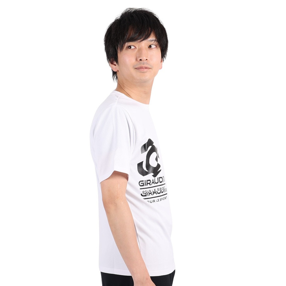 ジローム（GIRAUDM）（メンズ）半袖Tシャツ メンズ ドライプラスmesh プリント CT3S0013-TR863-GRES WHT