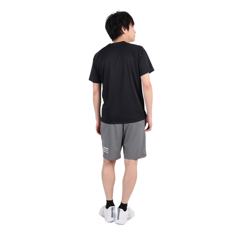 ジローム（GIRAUDM）（メンズ）半袖Tシャツ メンズ ドライプラスmesh プリント CT3S0015-TR863-GRES BLK