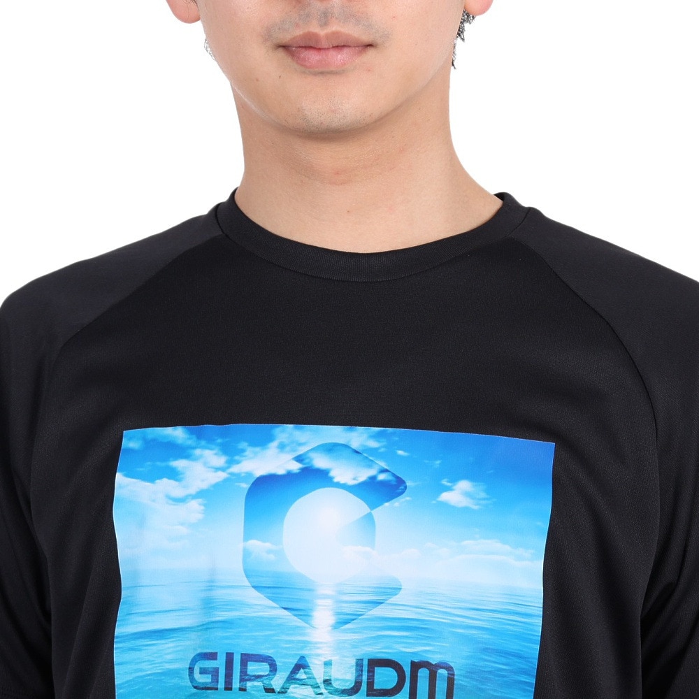 ジローム（GIRAUDM）（メンズ）半袖Tシャツ メンズ ドライプラスmesh プリント CT3S0015-TR863-GRES BLK