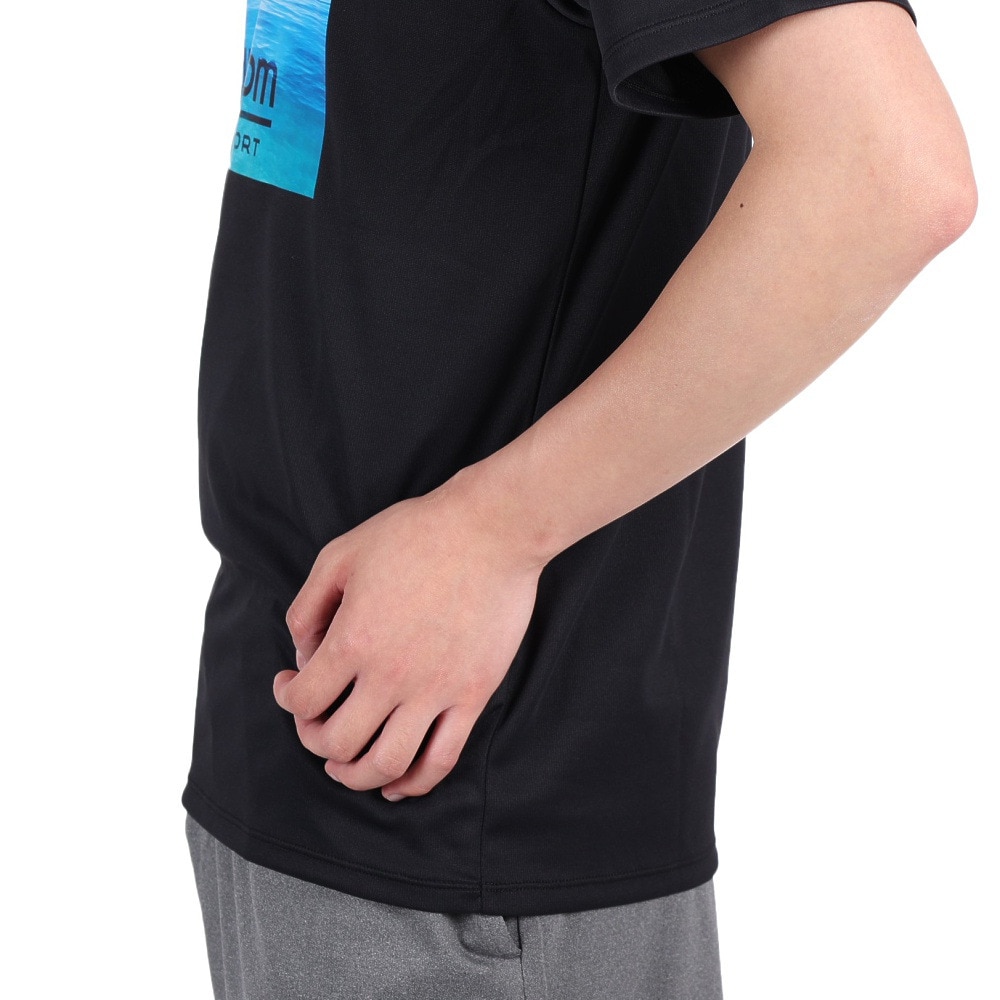 ジローム（GIRAUDM）（メンズ）半袖Tシャツ メンズ ドライプラスmesh プリント CT3S0015-TR863-GRES BLK