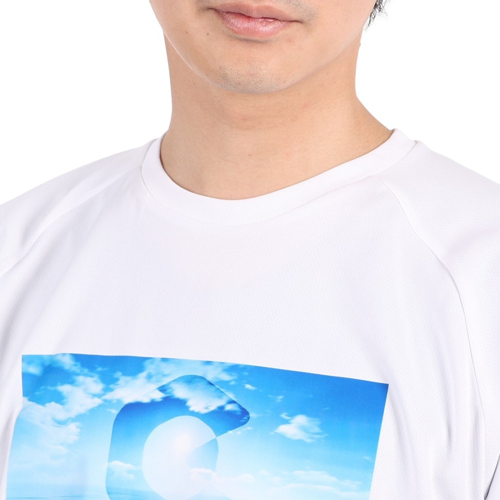ジローム（GIRAUDM）（メンズ）半袖Tシャツ メンズ ドライプラスmesh プリント CT3S0015-TR863-GRES WHT