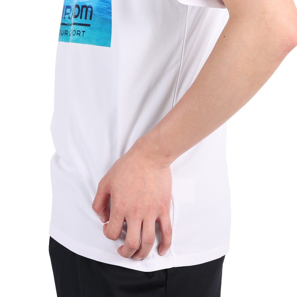 ジローム（GIRAUDM）（メンズ）半袖Tシャツ メンズ ドライプラスmesh プリント CT3S0015-TR863-GRES WHT