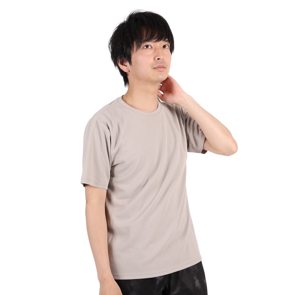 ジローム（GIRAUDM）（メンズ）半袖Tシャツ メンズ ドライプラスmossstich プリント CT3S0016-TR863-GRES BEG