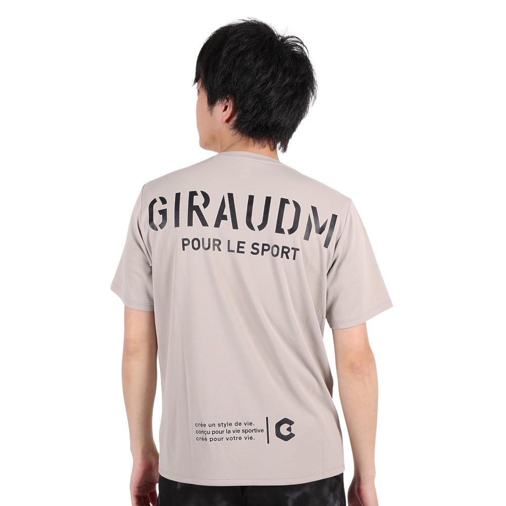 ジローム（GIRAUDM）（メンズ）半袖Tシャツ メンズ ドライプラスmossstich プリント CT3S0016-TR863-GRES BEG