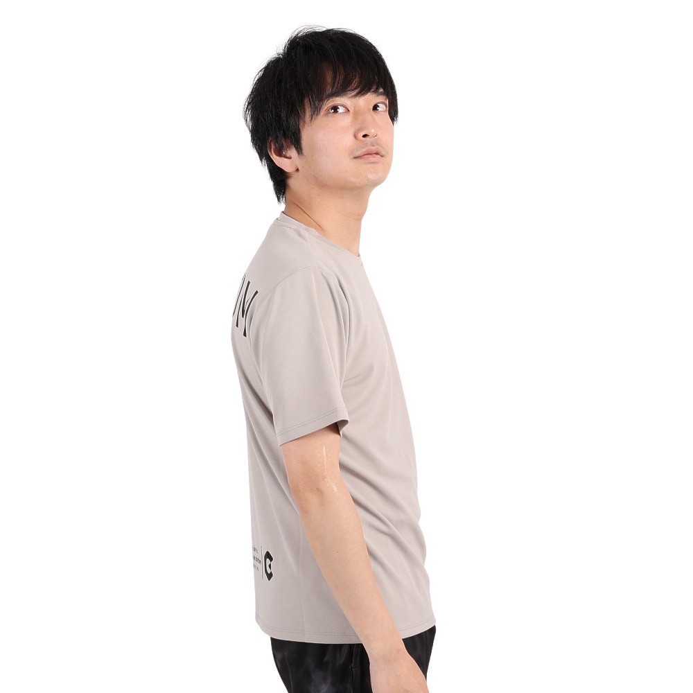 ジローム（GIRAUDM）（メンズ）半袖Tシャツ メンズ ドライプラスmossstich プリント CT3S0016-TR863-GRES BEG