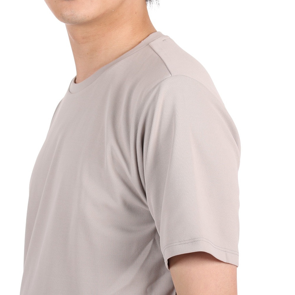 ジローム（GIRAUDM）（メンズ）半袖Tシャツ メンズ ドライプラスmossstich プリント CT3S0016-TR863-GRES BEG