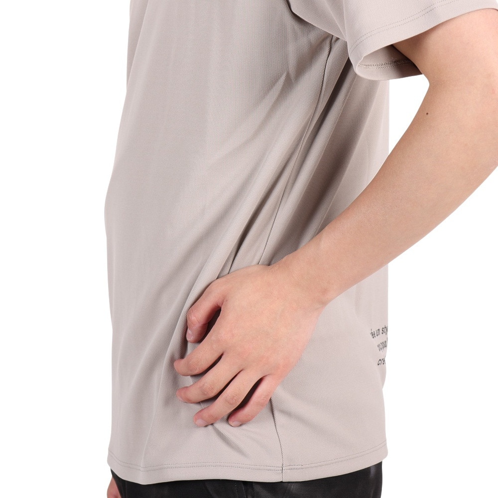 ジローム（GIRAUDM）（メンズ）半袖Tシャツ メンズ ドライプラスmossstich プリント CT3S0016-TR863-GRES BEG