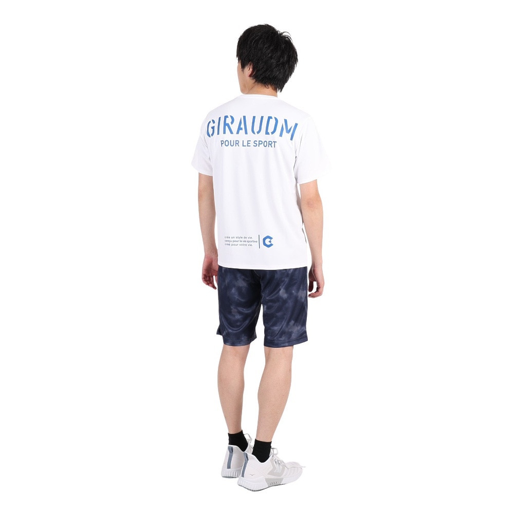 ジローム（GIRAUDM）（メンズ）半袖Tシャツ メンズ ドライプラスmossstich プリント CT3S0016-TR863-GRES WHT