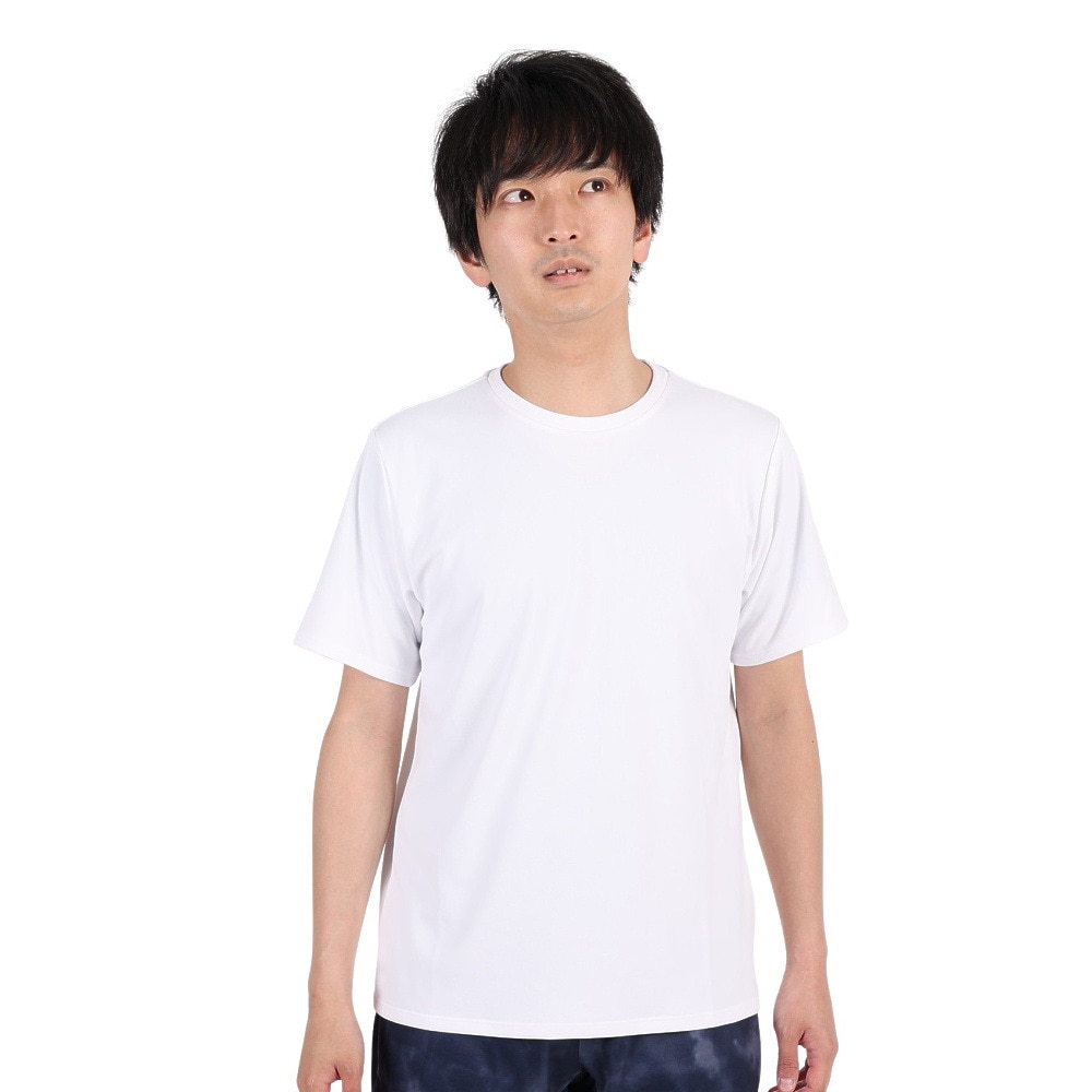 ジローム（GIRAUDM）（メンズ）半袖Tシャツ メンズ ドライプラスmossstich プリント CT3S0016-TR863-GRES WHT