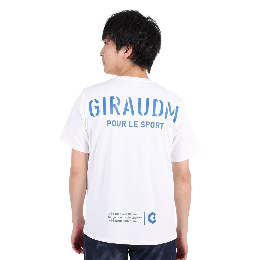 ジローム（GIRAUDM）（メンズ）半袖Tシャツ メンズ ドライプラスmossstich プリント CT3S0016-TR863-GRES WHT