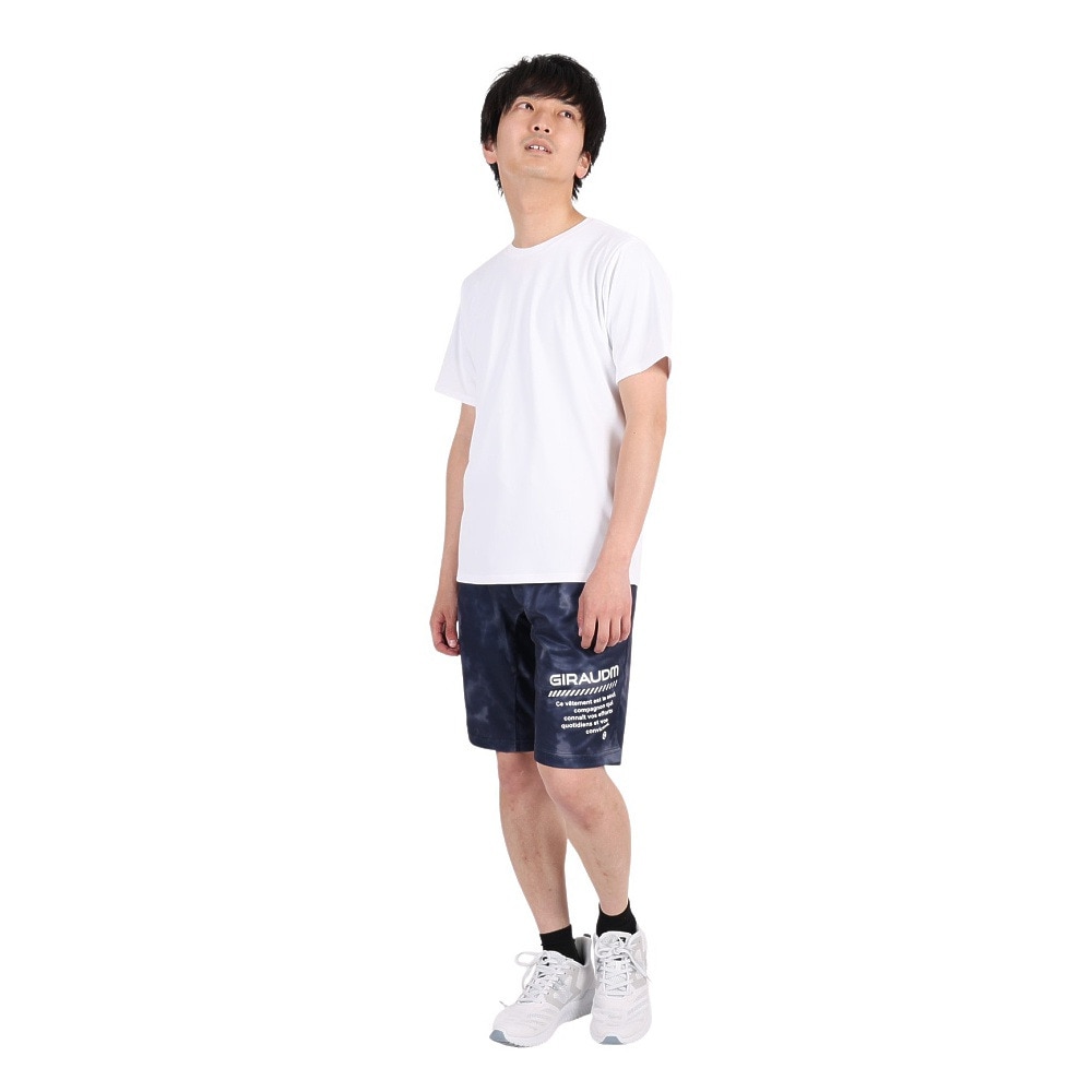 ジローム（GIRAUDM）（メンズ）半袖Tシャツ メンズ ドライプラスmossstich プリント CT3S0016-TR863-GRES WHT