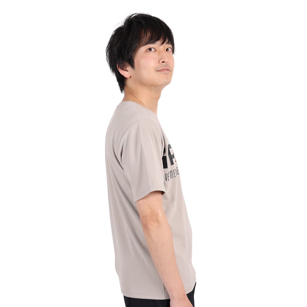 ジローム（GIRAUDM）（メンズ）半袖Tシャツ メンズ ドライプラスmossstich プリント CT3S0017-TR863-GRES BEG