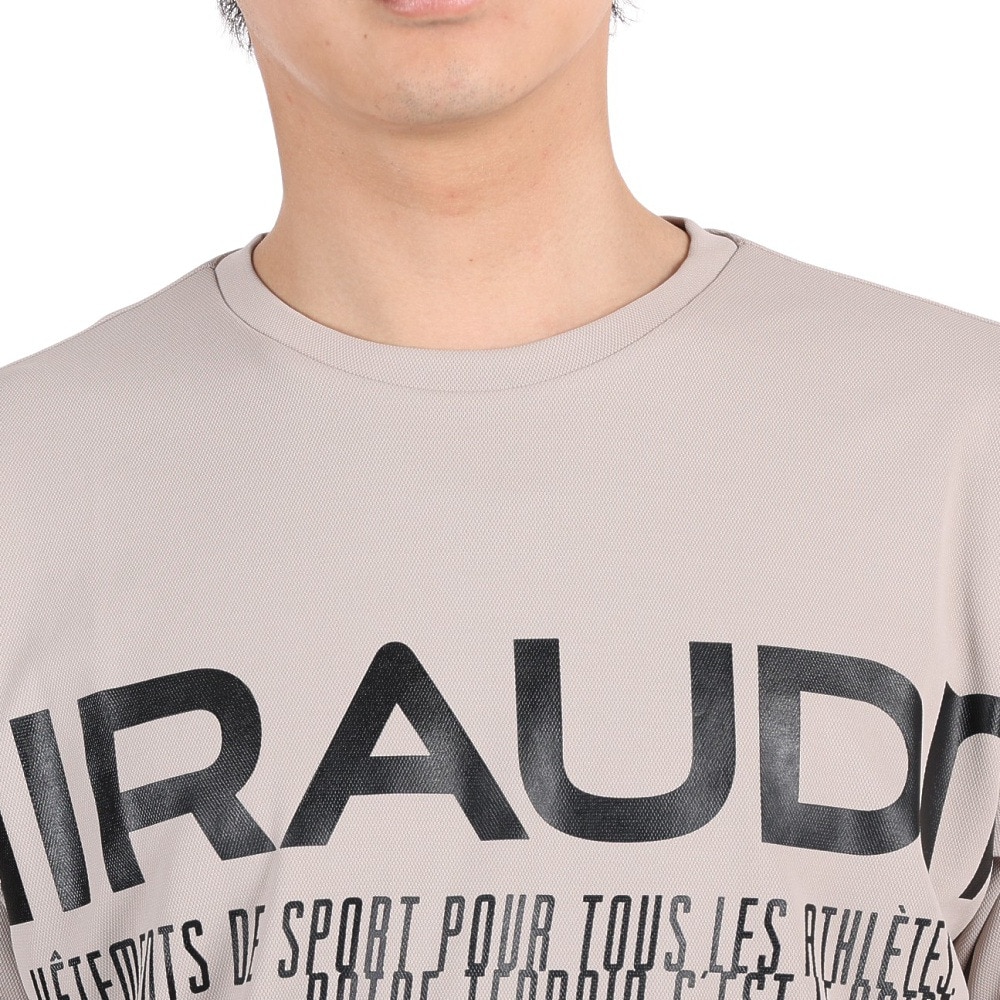 ジローム（GIRAUDM）（メンズ）半袖Tシャツ メンズ ドライプラスmossstich プリント CT3S0017-TR863-GRES BEG