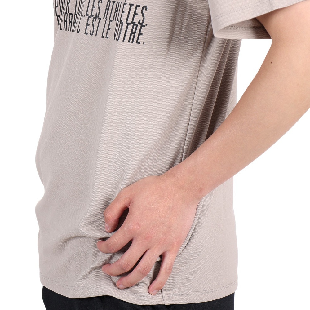 ジローム（GIRAUDM）（メンズ）半袖Tシャツ メンズ ドライプラスmossstich プリント CT3S0017-TR863-GRES BEG