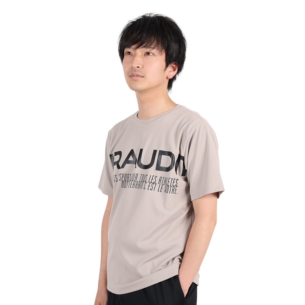 ジローム（GIRAUDM）（メンズ）半袖Tシャツ メンズ ドライプラスmossstich プリント CT3S0017-TR863-GRES BEG