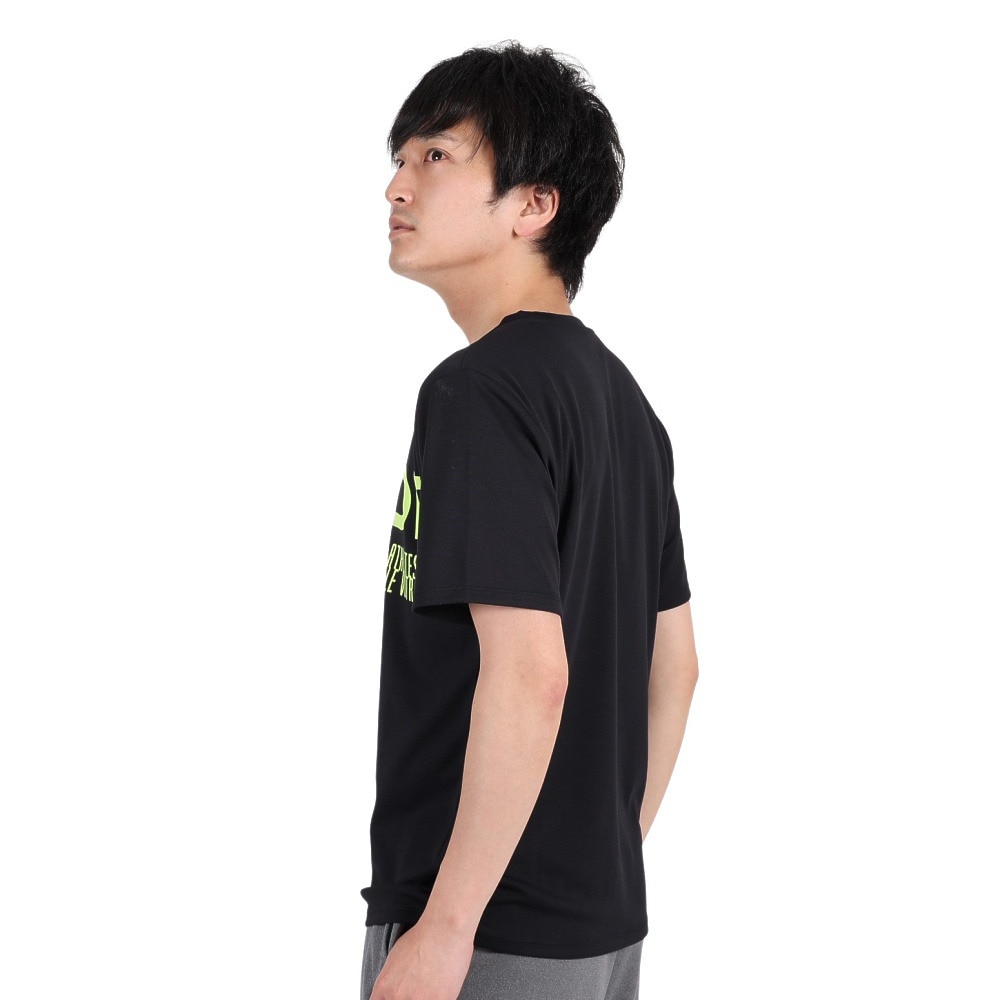 ジローム（GIRAUDM）（メンズ）半袖Tシャツ メンズ ドライプラスmossstich プリント CT3S0017-TR863-GRES BLK