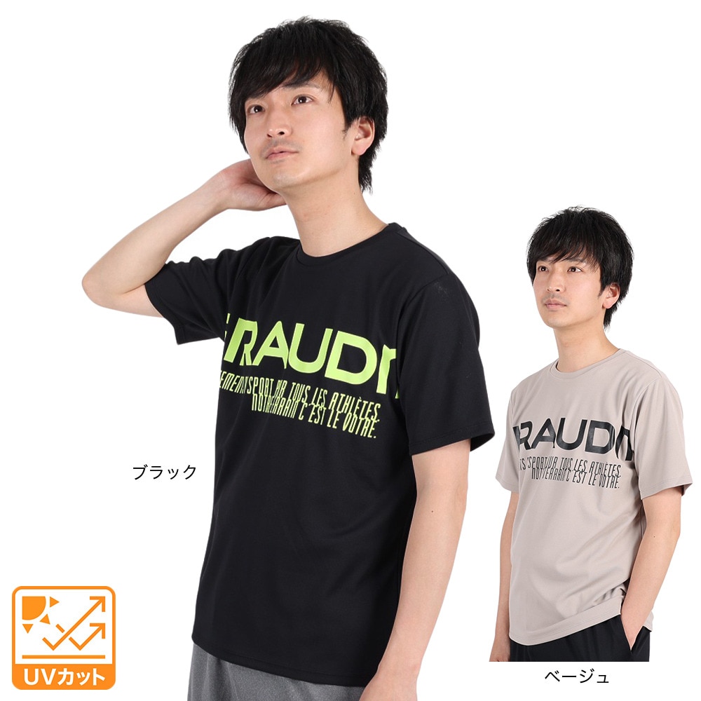 ジローム（GIRAUDM）（メンズ）半袖Tシャツ メンズ ドライプラスmossstich プリント CT3S0017-TR863-GRES BEG