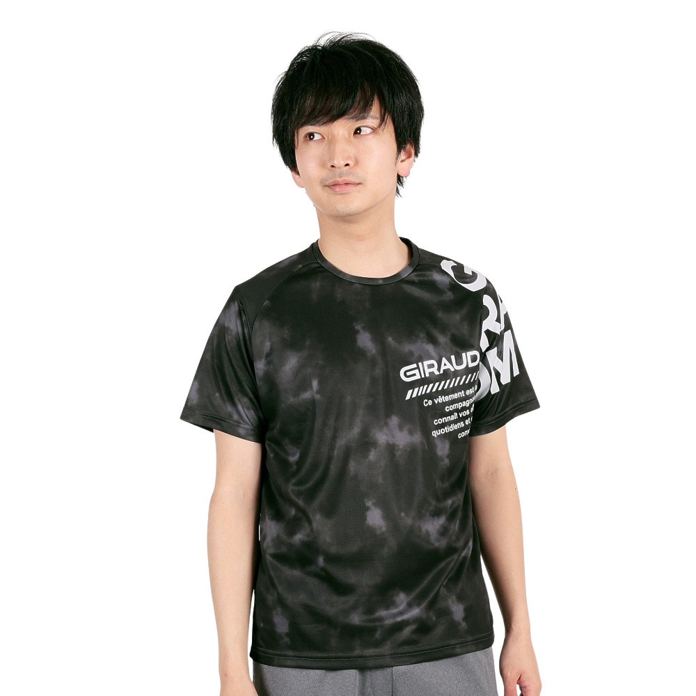 ジローム（GIRAUDM）（メンズ）半袖 Tシャツ メンズ ドライプラス メッシュCT3S0021-TR863-GRSD BLK
