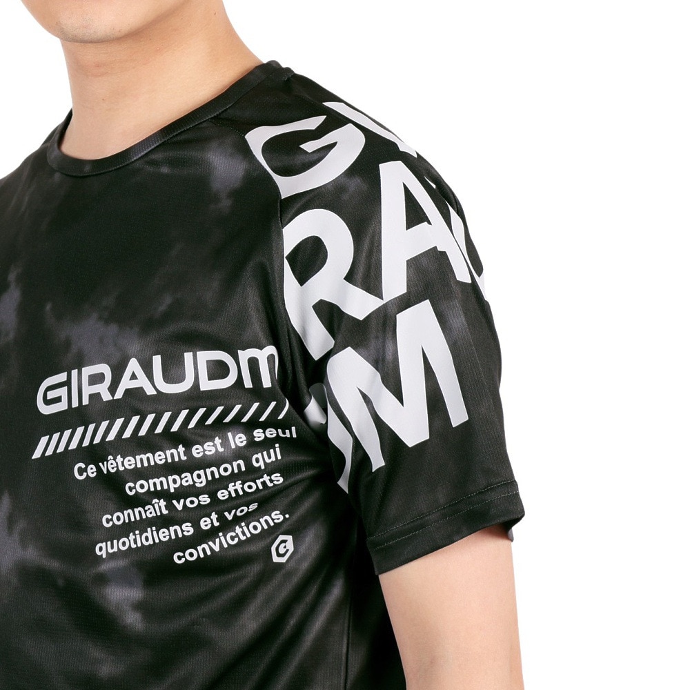 ジローム（GIRAUDM）（メンズ）半袖 Tシャツ メンズ ドライプラス メッシュCT3S0021-TR863-GRSD BLK