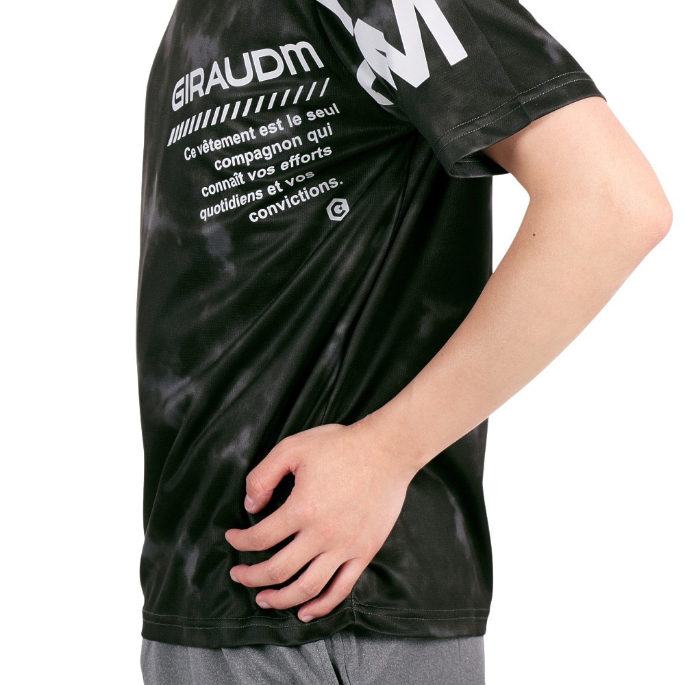 ジローム（GIRAUDM）（メンズ）半袖 Tシャツ メンズ ドライプラス メッシュCT3S0021-TR863-GRSD BLK