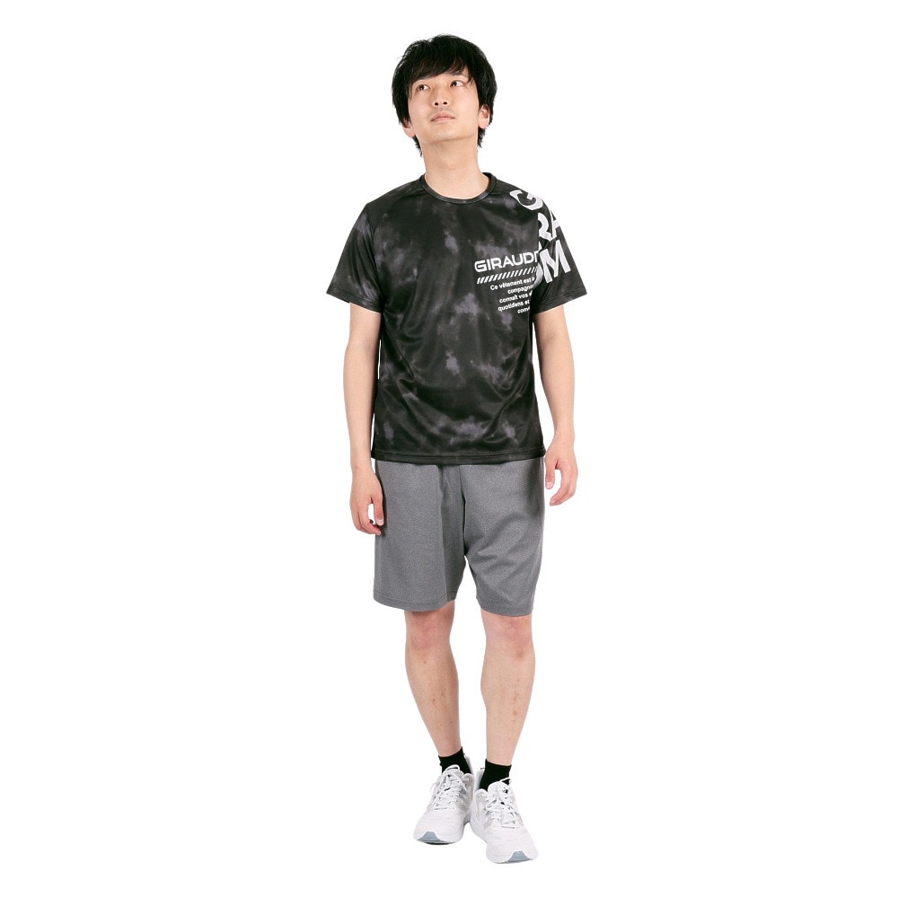 ジローム（GIRAUDM）（メンズ）半袖 Tシャツ メンズ ドライプラス メッシュCT3S0021-TR863-GRSD BLK