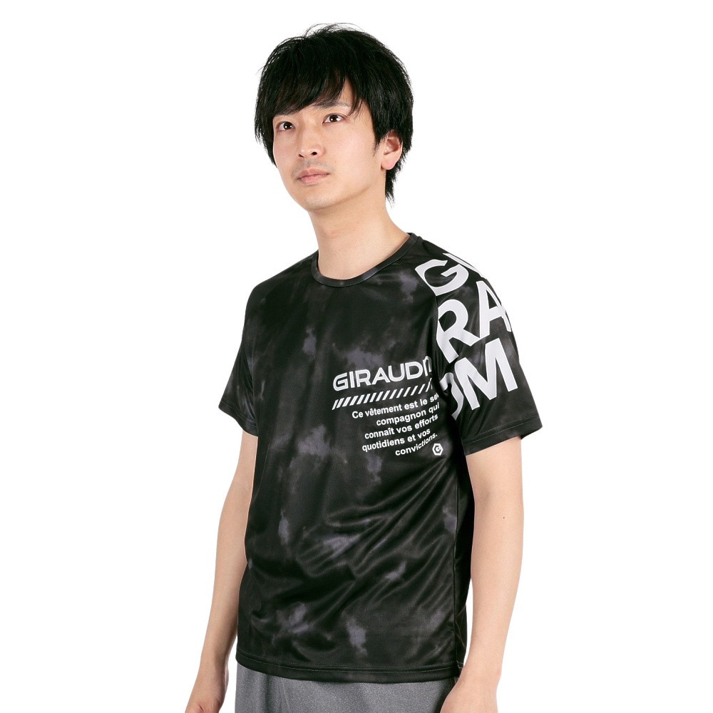 ジローム（GIRAUDM）（メンズ）半袖 Tシャツ メンズ ドライプラス メッシュCT3S0021-TR863-GRSD BLK