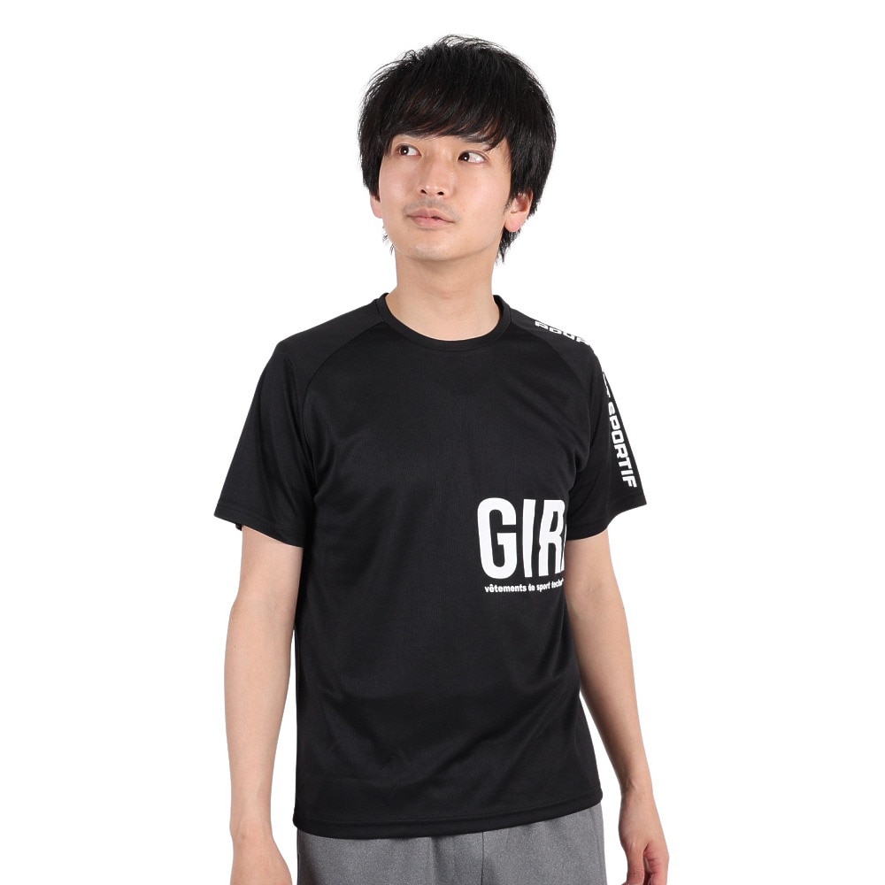 ジローム（GIRAUDM）（メンズ）半袖 Tシャツ メンズ ドライプラス CT3S0024-TR863-GRSD BLK
