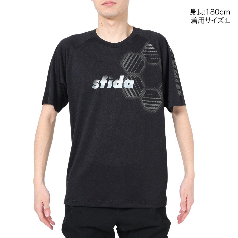 スフィーダ（SFIDA）（メンズ）半袖Tシャツ メンズ COOLTECT sfida TRシャツ SA-23X13 BLK