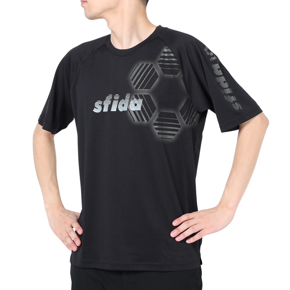 スフィーダ（SFIDA）（メンズ）半袖Tシャツ メンズ COOLTECT sfida TRシャツ SA-23X13 BLK