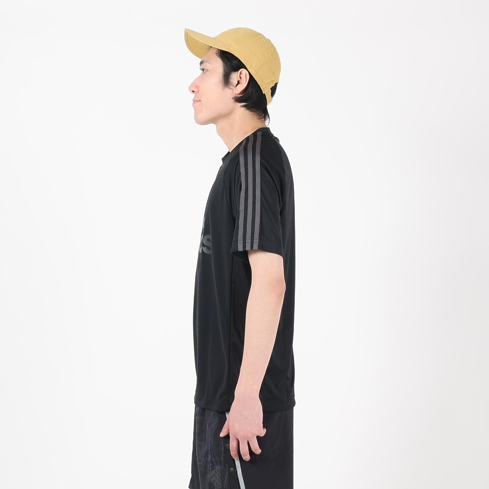 アディダス（adidas）（メンズ）半袖Tシャツ メンズ 黒 AEROREADY セレーノ ロゴ IZA37-H28928