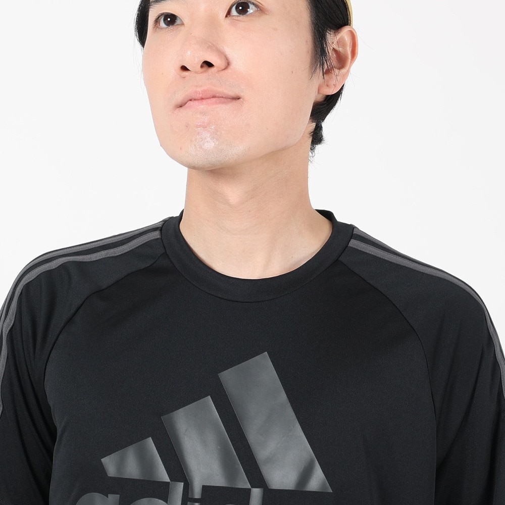 アディダス（adidas）（メンズ）半袖Tシャツ メンズ 黒 AEROREADY セレーノ ロゴ IZA37-H28928
