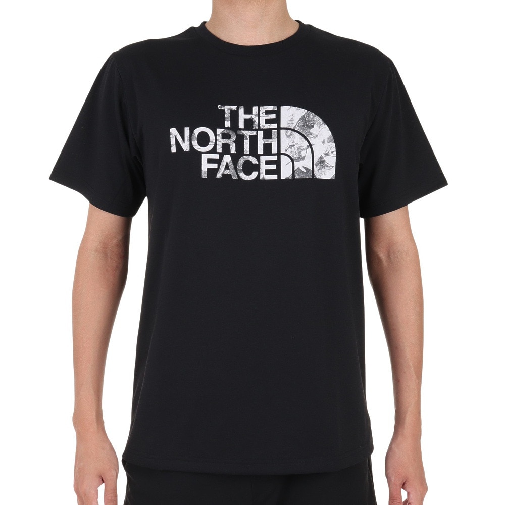 ノースフェイス（THE NORTH FACE）（メンズ）半袖Tシャツ メンズ CAMO EMB ロゴ  NT82388 K