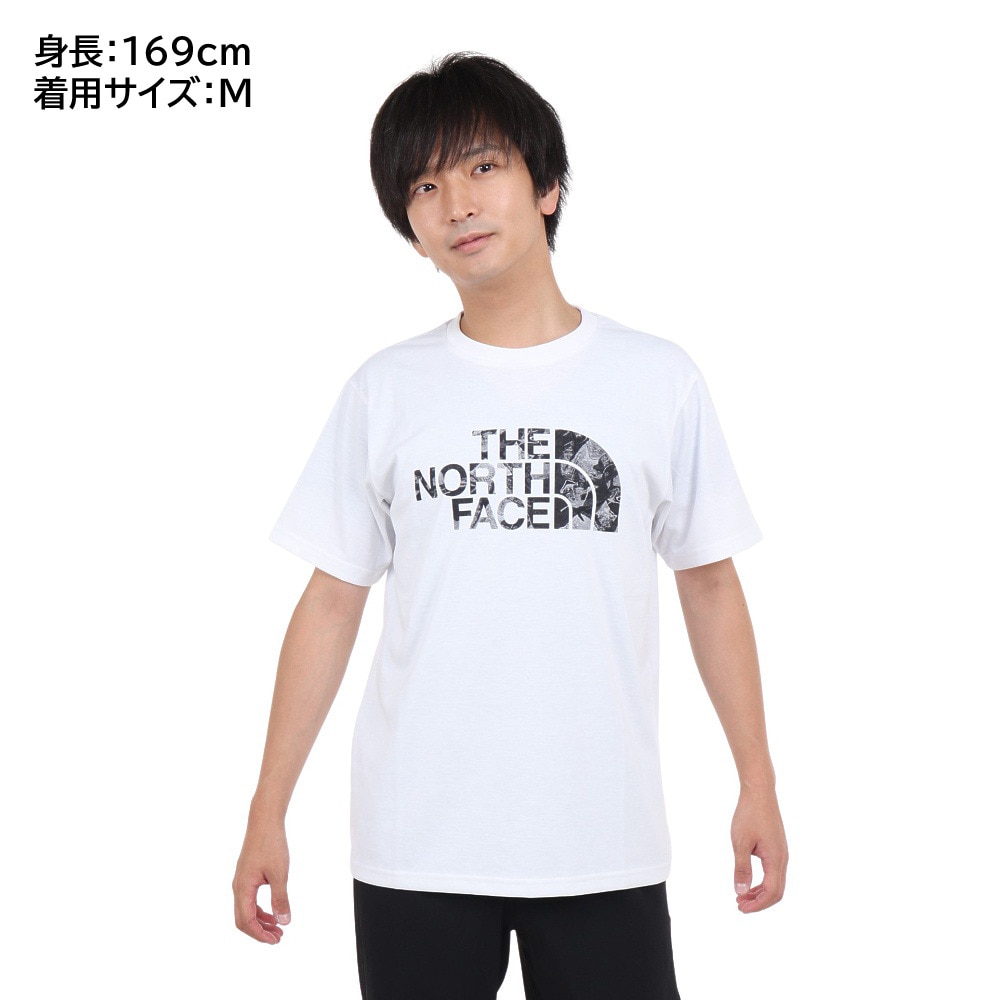 ノースフェイス（THE NORTH FACE）（メンズ）半袖Tシャツ メンズ カモ エンブロイダリー ロゴ NT82388 W