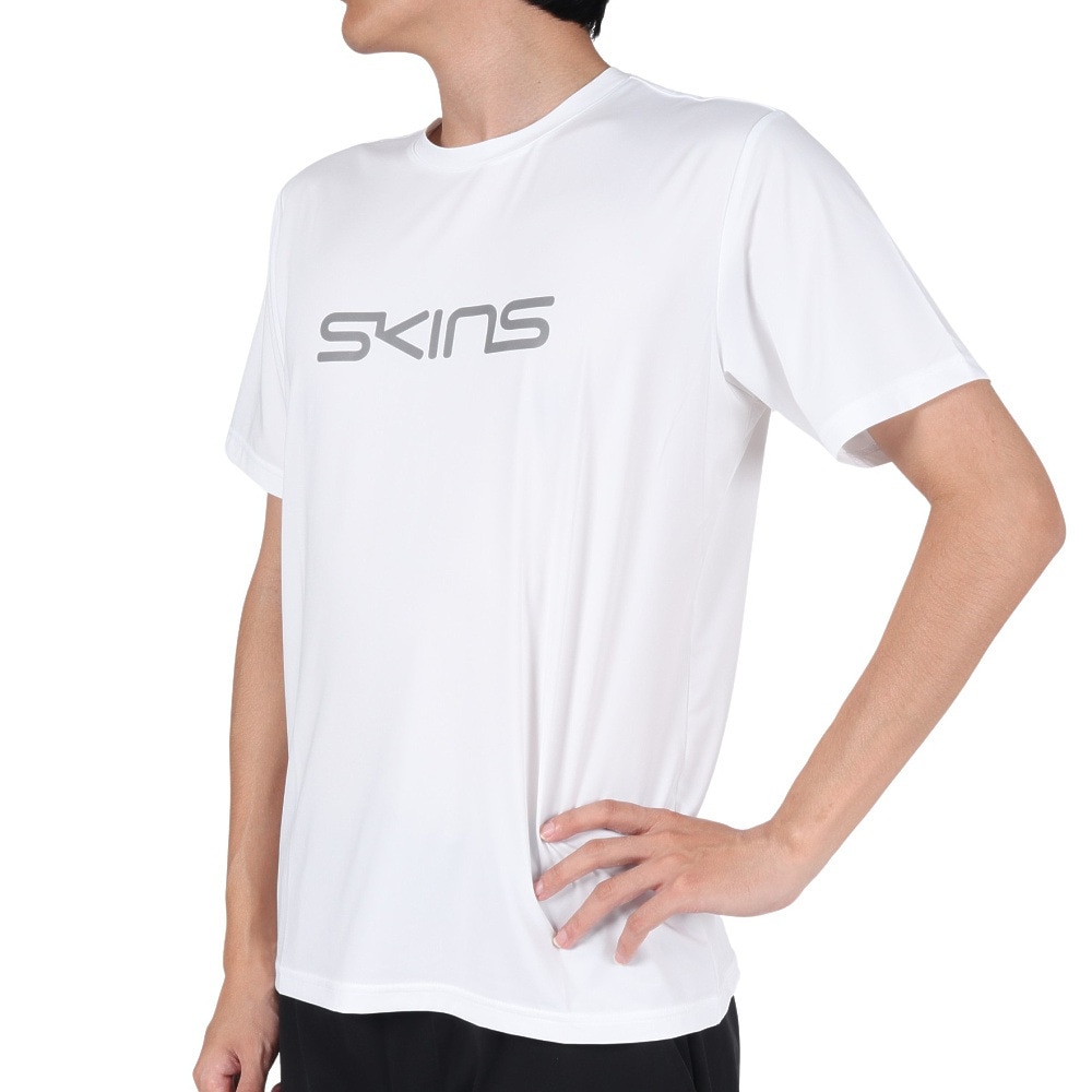 ＳＫＩＮＳ ロゴプリント半袖Tシャツ 184-29941-004 Ｌ 10 アウトドア