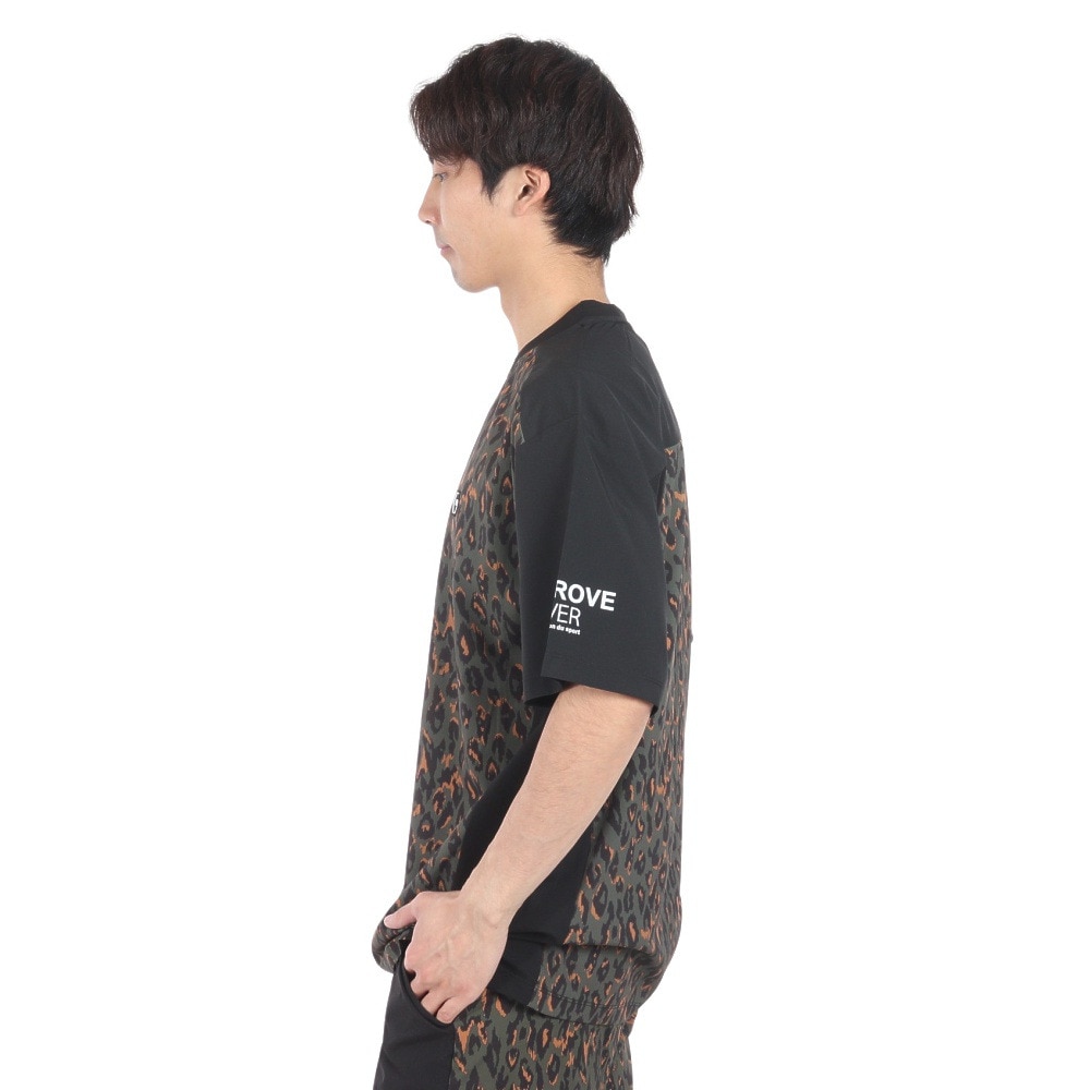 ジローム（GIRAUDM）（メンズ）絶耐撥水 UV WOVEN プリント半袖Tシャツ CT4S0079-TR863-GRSD BKXBR