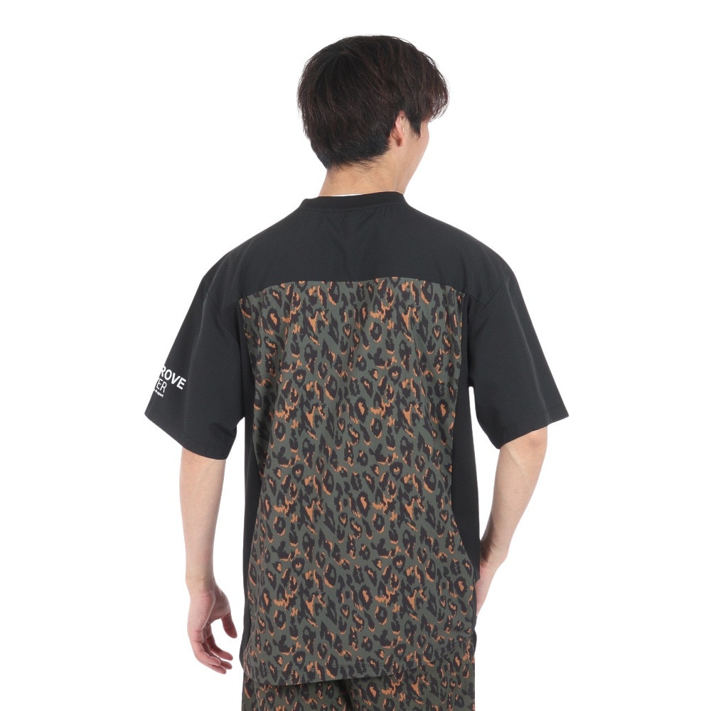 ジローム（GIRAUDM）（メンズ）絶耐撥水 UV WOVEN プリント半袖Tシャツ CT4S0079-TR863-GRSD BKXBR