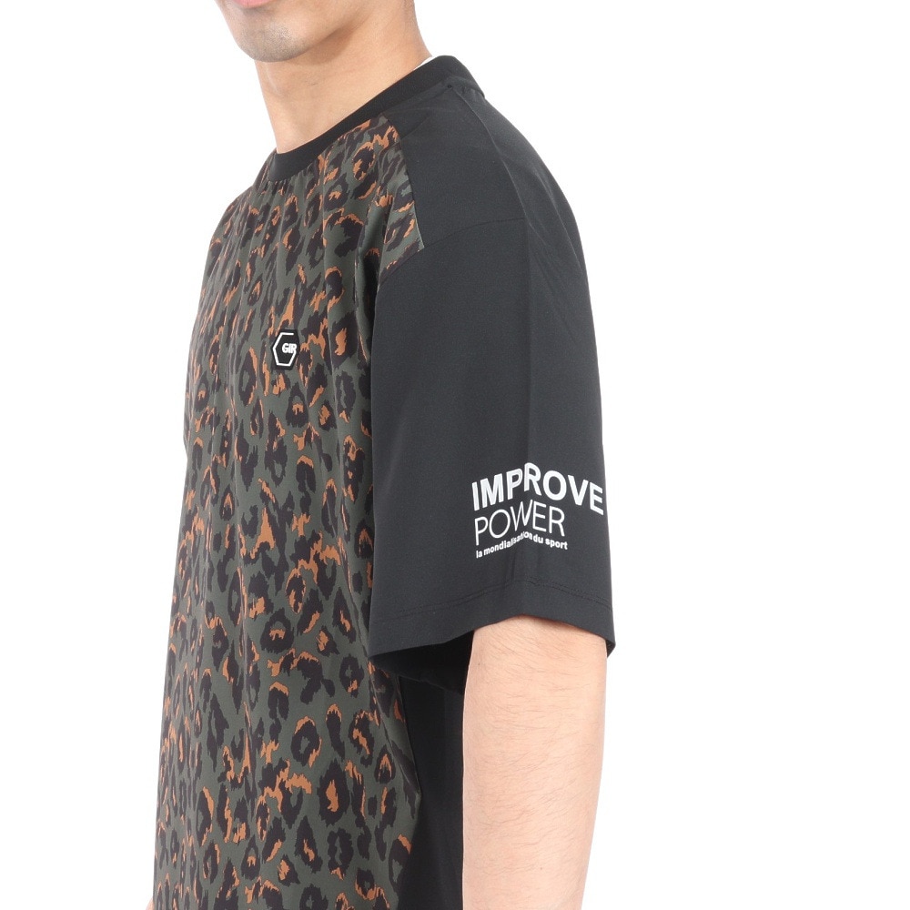 ジローム（GIRAUDM）（メンズ）絶耐撥水 UV WOVEN プリント半袖Tシャツ CT4S0079-TR863-GRSD BKXBR