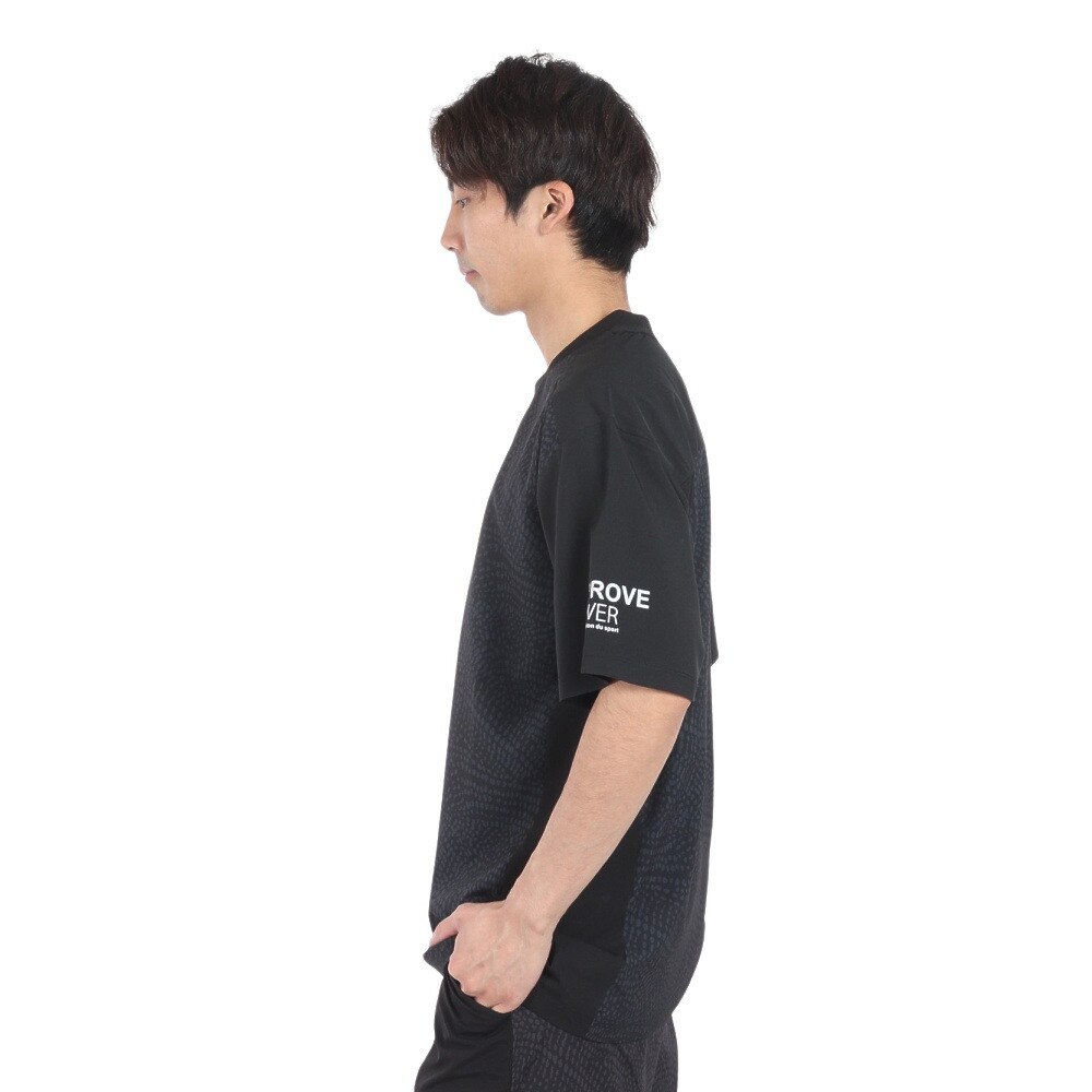 ジローム（GIRAUDM）（メンズ）絶耐撥水 UV WOVEN プリント半袖Tシャツ CT4S0079-TR863-GRSD BKXGY